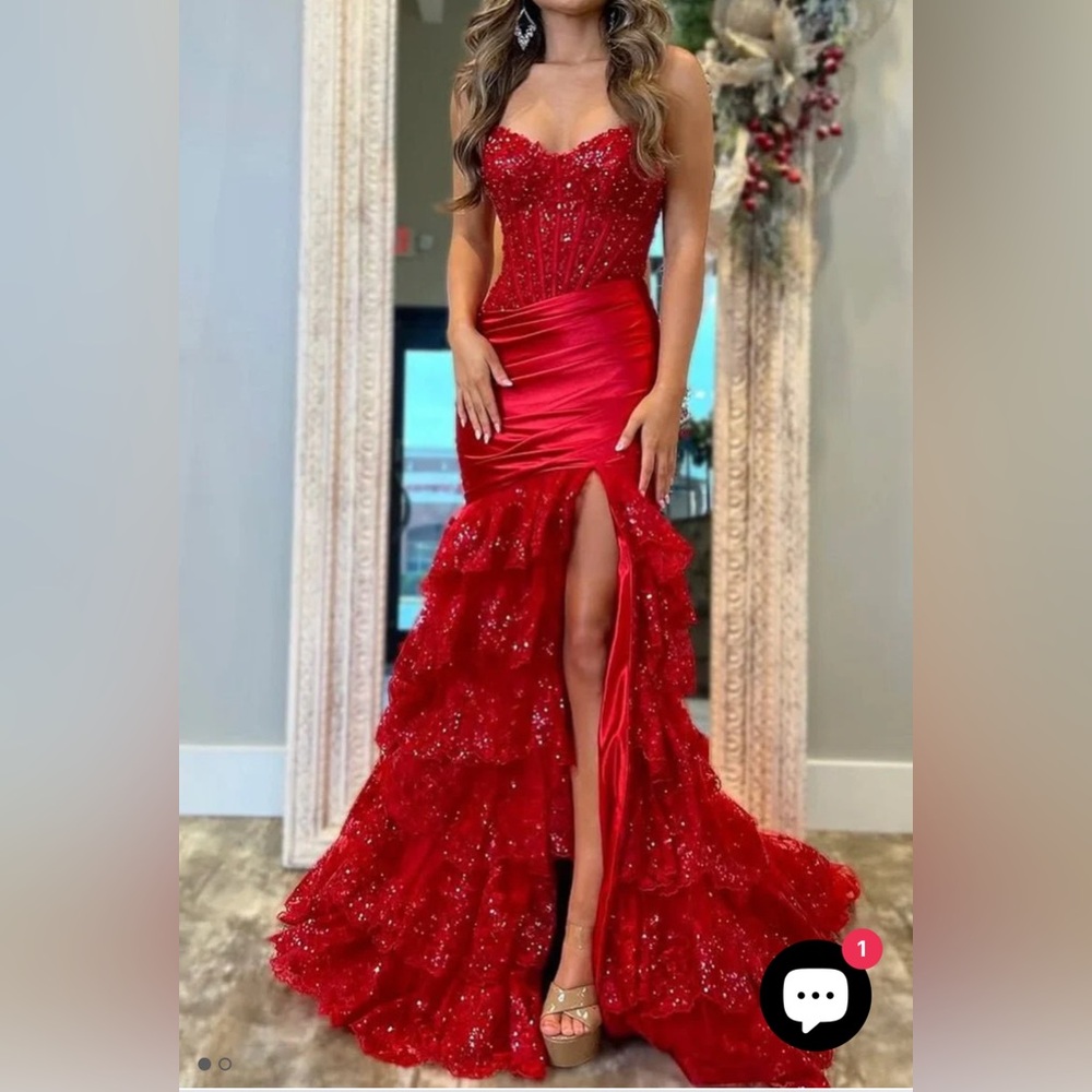 Elegant Red Prom/Pageant Gown